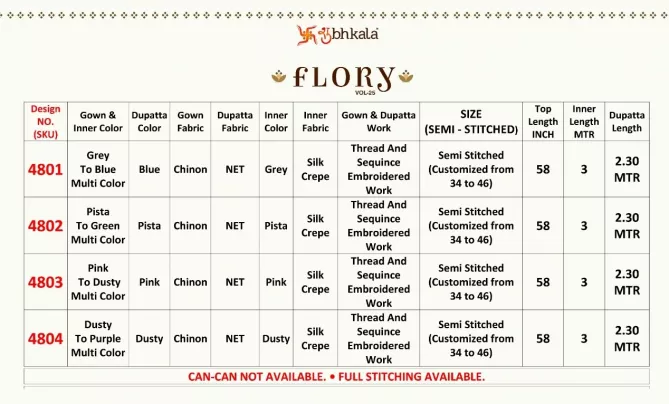 Flory Vol 25 Party Wear Wholesale Anarkali Gown Catalog
